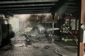 Feuerwehr Dortmund: FW-DO: Anhängerbrand am Vereinsheim in Dortmund-Körne