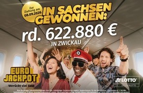 S&auml;chsische Lotto-GmbH: Gewonnen im Team: Tippgemeinschaft aus Zwickau gewinnt 622.880 Euro bei Eurojackpot