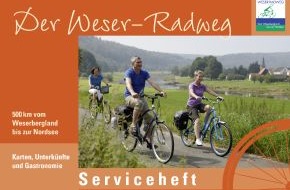 Weserbergland Tourismus e.V.: Erstes kostenfreies Serviceheft für den Weser-Radweg erschienen / Neue Broschüre mit Kartenausschnitten, Unterkünften und Sehenswürdigkeiten (mit Bild)