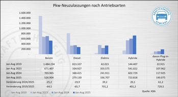 ZDK Zentralverband Deutsches Kraftfahrzeuggewerbe e.V.: ZDK warnt: E-Zulassungen zeigen keine Trendwende