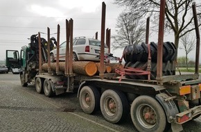 Polizeiinspektion Göttingen: POL-GÖ: (183/2022) Autobahnpolizei stoppt kuriosen Autotransport auf der A 7 - Erhebliche Mängel bei LKW-Kontrolle festgestellt