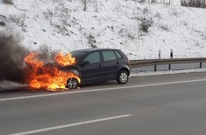 Autobahnpolizeiinspektion: API-TH: Feuer und Eis eine gefährliche Mischung