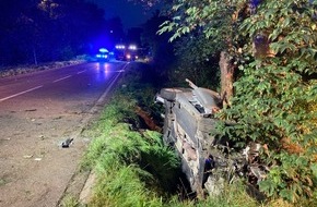 Polizei Aachen: POL-AC: Alleinunfall in der Eifel - Vier Schwerverletzte in Monschau