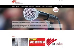 pr suisse: Neue Websites für pr suisse und seine Regionalgesellschaften