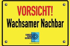 Polizeiinspektion Verden / Osterholz: POL-VER: Polizei gibt Tipps zum Tag des Einbruchschutzes - Wachsame Nachbarschaft wirksamstes Mittel gegen Einbrecher