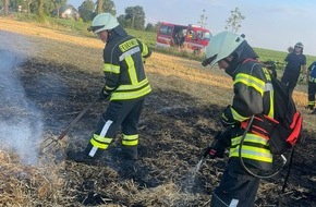 Freiwillige Feuerwehr Bedburg-Hau: FW-KLE: Ausbreitungsgefahr groß: Freiwillige Feuerwehr Bedburg-Hau trainiert das Löschen von Flächenbränden