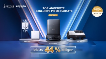 ECOVACS ROBOTICS: Prime Day Highlights von ECOVACS für Boden, Fenster und Garten / Smarte Reinigung, starke Deals, bis zu 44 Prozent sparen