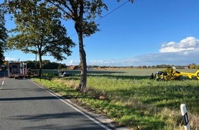 Polizei Minden-Lübbecke: POL-MI: Schwerer Verkehrsunfall in Stemwede OT Oppendorf, Brockumer Straße