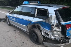 Polizeiinspektion Heidekreis: POL-HK: Walsrode / A27: Unfall auf A27: Streifenwagen übersehen