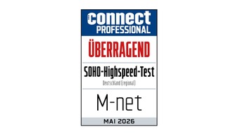M-net Telekommunikations GmbH: Doppelsieg f&uuml;r M-net: Bestnoten bei regionalen Anschl&uuml;ssen und Multi&acirc;Gigabit