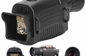 PEARL GmbH: Nachtsicht und Aufnahmen bis 300 Meter: Zavarius Monokulares Infrarot-Nachtsichtgerät DN-450, Sicht bis 300 m, Full-HD-Kamera