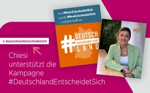 Chiesi GmbH: #DeutschlandEntscheidetSich | Bundesweite Aufklärungskampagne mit Gesundheitsministerin Nina Warken als Schirmherrin gestartet