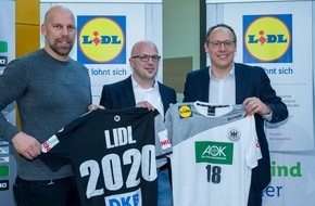 Lidl: Lidl und der Deutsche Handballbund erweitern Kooperation / Lidl Deutschland wird Premiumpartner des DHB - Verlängerung der Zusammenarbeit bis 2020 - Nationalmannschaft spielt mit Lidl-Logo auf Trikot