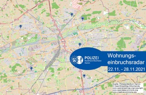 Polizeipräsidium Hamm: POL-HAM: Wohnungseinbruchsradar Hamm für die Woche vom 22. November bis 28. November 2021