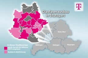 Deutsche Telekom AG: Telekom hält Tempo beim Glasfaserausbau in Stuttgart hoch