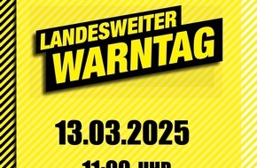 Feuerwehr Paderborn: FW Paderborn: Landesweiter Warntag am 13. März 2025