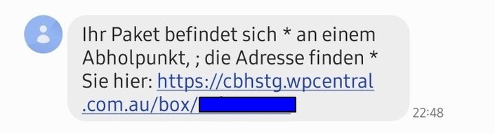 Wiesbaden - Polizeipräsidium Westhessen: POL-WI: Vorsicht vor betrügerischen SMS