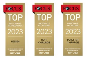 Schön Klinik: Pressemeldung: Focus Gesundheit kürt Schön Klinik Lorsch mit drei Auszeichnungen