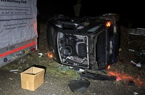 Polizeidirektion Landau: POL-PDLD: Kapellen-Drusweiler/B427 - Nach Unfall durch das Dach ausgestiegen