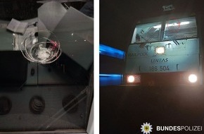 Bundespolizeidirektion Sankt Augustin: BPOL NRW: Unbekannter wirft Stein auf G&uuml;terzug - Bundespolizei bittet um Hinweise