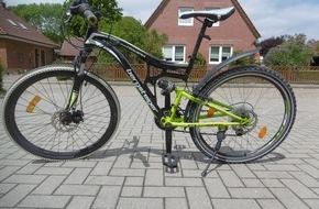 Polizeiinspektion Delmenhorst / Oldenburg - Land / Wesermarsch: POL-DEL: Landkreis Wesermarsch: Fahrrad in Berne sichergestellt +++ Eigentümer gesucht