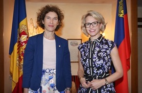 Fürstentum Liechtenstein: ikr: Regierungsrätin Aurelia Frick empfängt andorranische Aussenministerin in Vaduz