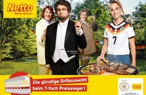 Netto Marken-Discount Stiftung & Co. KG: Kampagne: Giulia Gwinn und Hape Kerkeling zeigen vielf&auml;ltigen Grillgenuss im Netto-Sortiment