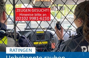 Polizei Mettmann: POL-ME: Nach Raub: Polizei bittet um mögliche Video-Aufnahmen von bisher unbekannten Zeugen - Ratingen - 2210135