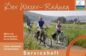 Weserbergland Tourismus e.V.: Erstes kostenfreies Serviceheft für den Weser-Radweg erschienen / Neue Broschüre mit Kartenausschnitten, Unterkünften und Sehenswürdigkeiten (mit Bild)