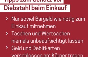 Landespolizeiinspektion Nordhausen: LPI-NDH: Diebstahl aus Handtasche beim Einkaufen