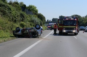 Feuerwehr Dortmund: FW-DO: 08.08.2020 Schwerer Verkehrsunfalls auf der A2