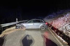 Polizeipräsidium Westpfalz: POL-PPWP: Verkehrsunfall bei winterglatter Fahrbahn