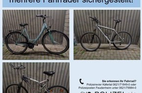 Polizeipräsidium Mannheim: POL-MA: Mannheim: Drei Fahrräder sichergestellt - Eigentümer gesucht