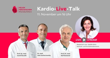 Helios Gesundheit: #HandaufsHerz: Helios Experten aus Berlin-Brandenburg laden zum Kardio-Live-Talk ein