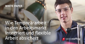 swissstaffing - Verband der Personaldienstleister der Schweiz: Arbeitsmarkt: Temporärarbeit hilft bei der Arbeitsmarktintegration von Erwerbslosen und sichert flexibel Arbeitende sozial ab