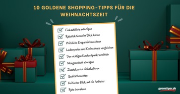 guenstiger.de GmbH: 10 goldene Shopping-Tipps für die Weihnachtszeit