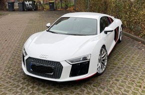 Polizeiinspektion Rostock: POL-HRO: Weißer Audi R8 in Rostock gestohlen - Polizei sucht Zeugen