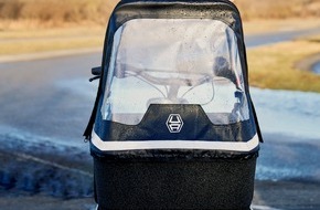 URBAN ARROW: Neues Zubehör für Urban Arrow Shorty E-Lastenräder // Mit Regenschutz und Poncho gegen Wind und Wetter geschützt
