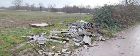 Polizeidirektion Landau: POL-PDLD: Illegale Entsorgung von Bauschutt - Zeugen gesucht