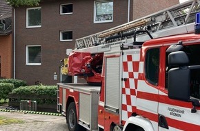 Feuerwehr Bremen: FW-HB: Sechs Personen über Drehleiter gerettet