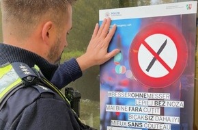 Polizei Dortmund: POL-DO: Bekämpfung der Messerkriminalität - Plakataktion als weiterer Baustein auch in Dortmund gestartet