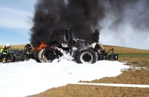 Polizeiinspektion Neubrandenburg: POL-NB: Brand eines Traktors