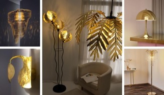 Lampenwelt GmbH: Lichtideen zum goldenen Herbst - Lampenwelt.de stellt Leuchten in Gold- und Messingtönen vor