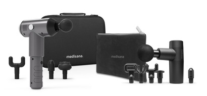 medisana GmbH: Tiefengewebsmassage zur Muskelaktivierung und Regeneration mit der medisana Massage Gun Mini MG 150 und der Massage Gun Pro MG 500