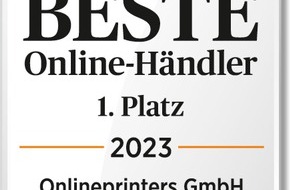 Onlineprinters GmbH: Onlineprinters von Handelsblatt als Bester Online-Händler ausgezeichnet
