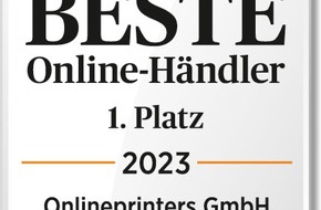Onlineprinters GmbH: Onlineprinters von Handelsblatt als Bester Online-Händler ausgezeichnet