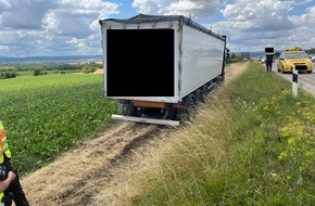 Autobahnpolizeiinspektion: API-TH: Sattelzug auf Abwegen