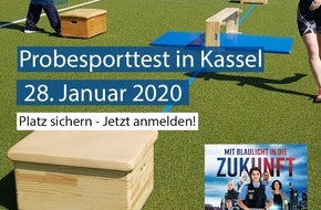 Polizeipräsidium Nordhessen - Kassel: POL-KS: Polizei bietet Probesporttest am 28. Januar 2020 in Kassel an