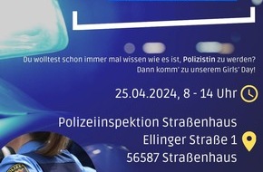 Polizeidirektion Neuwied/Rhein: POL-PDNR: Girls' Day bei der Polizeiinspektion Straßenhaus