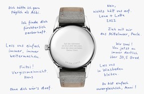 NOMOS Glash&uuml;tte: Valentinstag: Uhren mit Liebesbrief